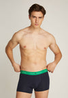 Tommy Hilfiger 3 Pack Essential Logo Waistband Trunks, Green Multi