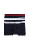 Tommy Hilfiger 3 Pack Signature Cotton Essentials Trunks, Navy Multi