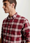 Tommy Hilfiger Brushed Tartan Shirt, Rouge