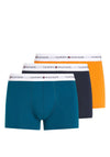 Tommy Hilfiger Essential Logo Waistband 3 Pack Trunks, Orange Multi