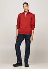 Tommy Hilfiger Essential Quarter Zip Sweatshirt, Dark Magma