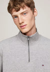 Tommy Hilfiger Essential Quarter Zip Sweatshirt, Grey Heather