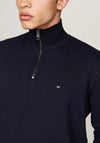 Tommy Hilfiger Essential Quarter Zip Sweatshirt, Navy