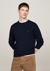 Tommy Hilfiger Heathered Knit Cashmere Sweater, Navy