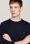 Tommy Hilfiger Heathered Knit Cashmere Sweater, Navy