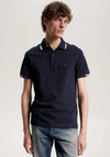 Tommy Hilfiger Logo Cuffs Tipped Polo Shirt, Desert Sky