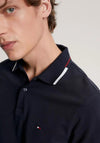 Tommy Hilfiger Logo Cuffs Tipped Polo Shirt, Desert Sky