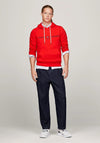 Tommy Hilfiger Logo Drawstring Hoodie, Fierce Red