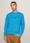 Tommy Hilfiger Logo Flex Crew Neck Sweatshirt, Cerulean Aqua