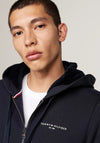 Tommy Hilfiger Logo Fur Lined Full Zip Hoodie, Desert Sky