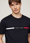 Tommy Hilfiger Logo Panel T-Shirt, Desert Sky