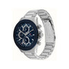 Tommy Hilfiger Men’s Clark Watch, Silver & Blue