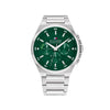 Tommy Hilfiger Men’s Dexter Watch, Silver & Green