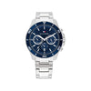 Tommy Hilfiger Men’s Jordan Watch, Silver & Navy