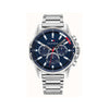 Tommy Hilfiger Men’s Mason Watch, Silver & Blue