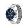 Tommy Hilfiger Men’s Mason Watch, Silver & Blue