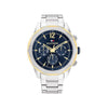 Tommy Hilfiger Men’s Two -Tone Bezel Watch, Silver & Navy