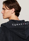 Tommy Hilfiger Towelling Hooded Bathrobe, Navy