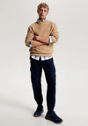 Tommy Hilfiger Waffle Knit Crew Neck Jumper, Desert Khaki