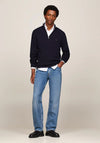 Tommy Hilfiger Waffle Knit Quarter Zip Sweater, Desert Sky