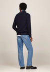 Tommy Hilfiger Waffle Knit Quarter Zip Sweater, Desert Sky