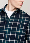 Tommy Jeans Check Flannel Shirt, Teal Multi