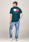 Tommy Jeans Flag Logo Graphic T-Shirt, Deep Seawater Green