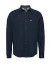 Tommy Jeans Flannel Plain Shirt, Dark Night Navy