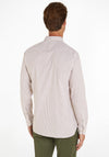 Tommy Hilfiger 1985 Flex Stripe Shirt, Desert Khaki & Optic White