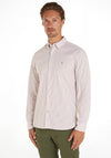 Tommy Hilfiger 1985 Flex Stripe Shirt, Desert Khaki & Optic White