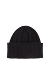 Tommy Hilfiger Monogram Plaque Beanie, Black