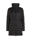 Tommy Hilfiger Womens Padded Global Stripe Quilted Coat, Black