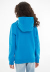 Tommy Hilfiger Kids Established Essentials Logo Hoodie, Cerulean Aqua