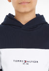 Tommy Hilfiger Older Kids Essential Colour-Block Hoodie, Desert Sky