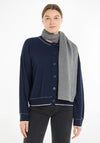 Tommy Hilfiger Essentials Flag Rib Knit Scarf, Grey