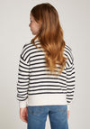 Tommy Hilfiger Girl Striped Knit Sweater, White and Navy