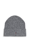 Tommy Hilfiger Essential Flag Fuzzy Beanie, Grey