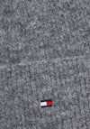 Tommy Hilfiger Essential Flag Fuzzy Beanie, Grey