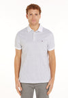 Tommy Hilfiger Pique Microprint Polo Shirt, White