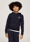 Tommy Hilfiger Boys Logo Long Sleeve Hoodie, Desert Sky