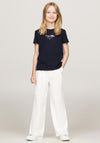 Tommy Hilfiger Girls NYC Foil Short Sleeve Tee, Navy