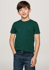 Tommy Hilfiger Boy Essential Short Sleeve Tee, Ornamental Green