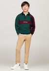 Tommy Hilfiger Boy Long Sleeve Polo, Green Multi