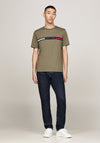 Tommy Hilfiger Logo Panel T-Shirt, Battle Green