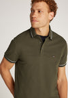 Tommy Hilfiger Tipped Polo Shirt, Army Green