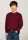 Tommy Hilfiger Boy Essential Long Sleeve Top, Deep Rouge