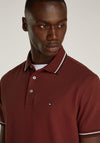 Tommy Hilfiger Tipped Polo Shirt, Deep Rouge