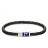 Tommy Hilfiger Mens Leather Bracelet, Black