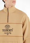 Tommy Jeans Athletic Logo Half Zip Sweatshirt, Tawny Sand