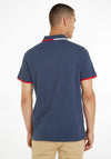 Tommy Jeans Flag Neck Polo Shirt, Twilight Navy